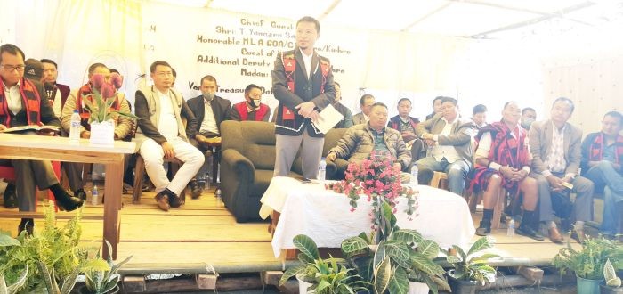 MLA Pungro-Kiphire 60 AC, T Yangseo Sangtam addressing the while inauguration of Kizathsa colony under Jail ward, Kiphire town on January 28.